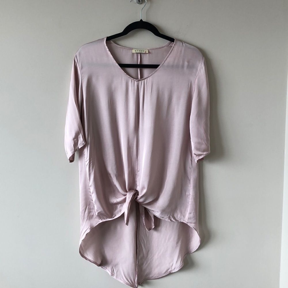 Strak X Silky Knot Front Blouse -XS